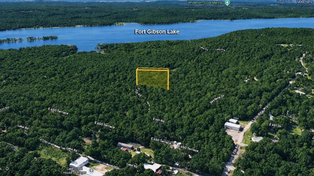 Fort Gibson Lake Land Starting $200 Month